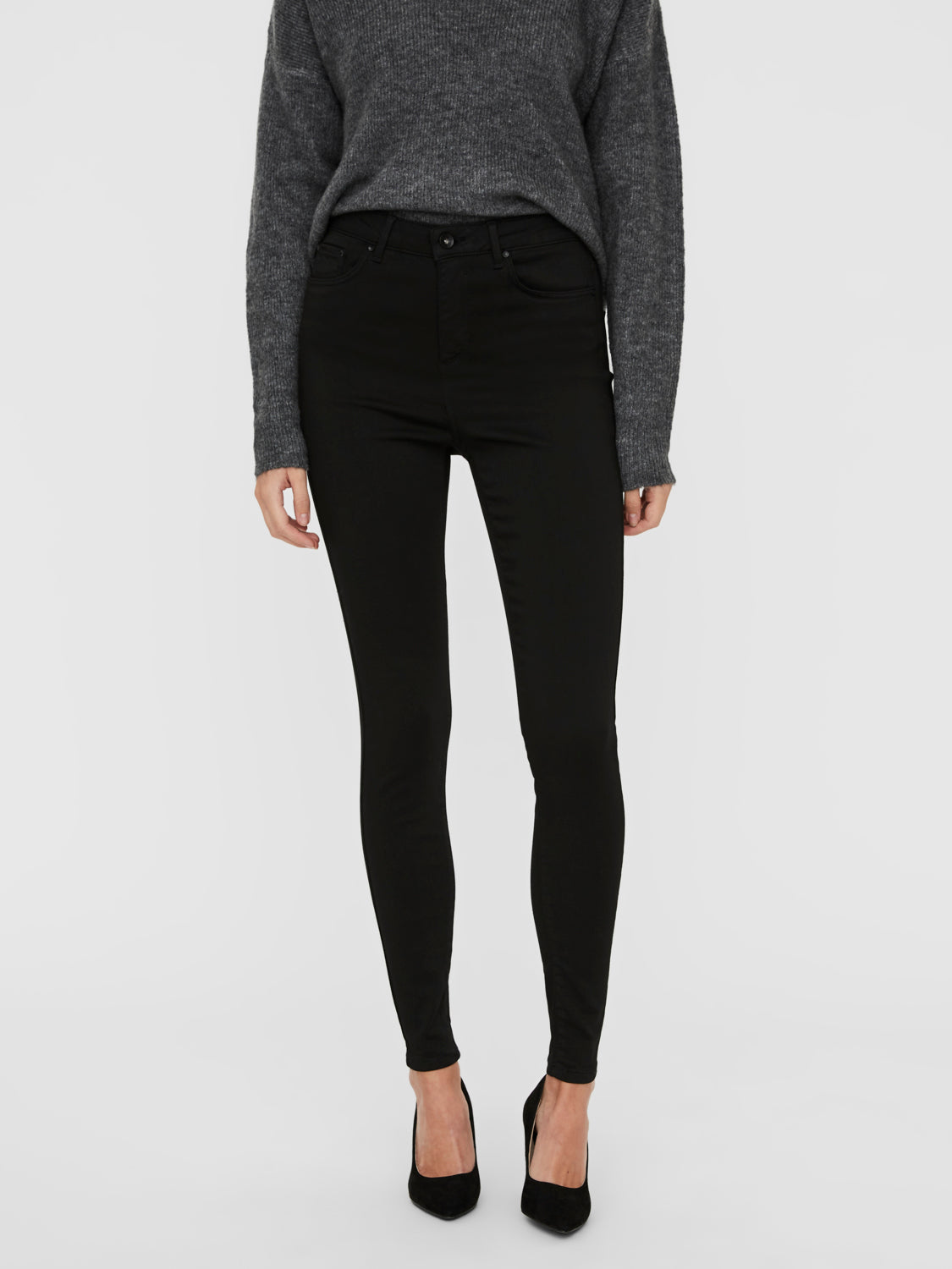 VMSOPHIA Lux Stay Black Pants - Black